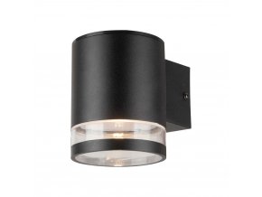 Napelemes LED fali lámpa mikrohullámú érzékelővel 1W, fekete, IP44, 3000K