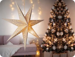 LED függő karácsonyi csillag, 60cm, 20xLED, időzítő [1V255]