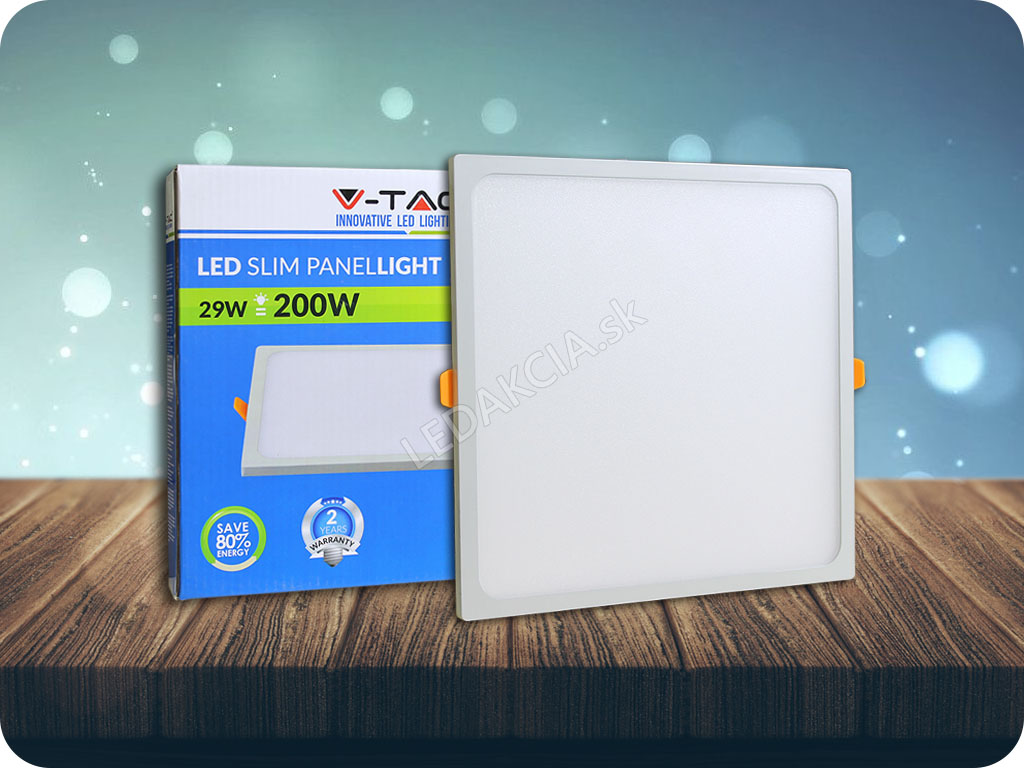 Led panel 29W, (2800Lm), négyzet alakú Meleg fehér