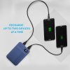 Powerbank, 10000mAh kapacitás, digitális kijelző, 2xUSB, kék színű