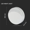 LED éjjeli lámpa 0.45W foglalathoz, kör alakú, SAMSUNG chip