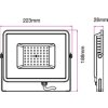 50W LED reflektor, 120lm/W, (6000lm), szürke, Samsung chip