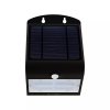3W LED-es napelemes lámpa, falra szerelhető, 3000K+4000K, fekete