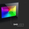 RGB LED reflektor infravörös távirányítóval, 30W, IP65, fekete színű