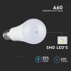 LED izzó E27, 9,5W, 1521lm (160LM/W), A60