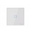 SMART-1-Switch fehér WiFi + RF433 Sonoff, T2EU1CTX típus (1 csatorna), 2A, max 480W, edzett üveg, max 480 W [IM190314015]