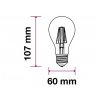 LED izzó izzó 5W, 600Lm, E27, A60, 10 darabos csomagban!