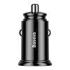 Baseus Dual QC 3.0 autós töltőadapter, 30W, fekete