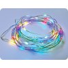LED dekorációs lánc 10m, 100LED, RGB, 8 funkció, adapterrel, ezüst réz [X01100312]