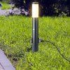 LED kerti lámpa PIR érzékelővel 1xE27, 60cm, 2x foglalat IP44, fekete