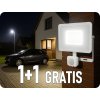 30W LED reflektor SMD érzékelővel, fehér, SAMSUNG chip, 1+1 gratis!