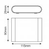 Fali lámpa MAIDA-S 7W, 310LM, 3000K, 60°, IP54, fehér, fehér [LG2631W]