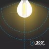 Retro LED izzó E14, 6W, 600Lm, 300°, P45