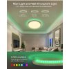 LED intelligens mennyezeti lámpa 32W, 2200lm, CCT, 2700-6500K + RGB háttérvilágítás [BW-CLT1]