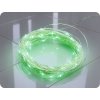 LED dekorációs lánc 10m, 100LED, zöld, 8 funkció, adapterrel, ezüst réz [X01100512]
