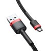 Baseus Cafule Micro USB kábel 1.5A, 2m, piros+fekete [CAMKLF-C91]