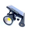 LED-es napelemes spotlámpa 2W, 40lm, IP65, fekete