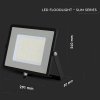 100W LED spotlámpa 115lm/W, (11500lm) fekete, Samsung chip