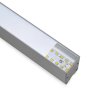 LED lineáris függesztett lámpatest 40W, 3300lm, SAMSUNG chip, ezüst