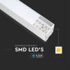 LED lineáris függesztett lámpatest 40W, 3360lm, SAMSUNG chip, fehér