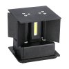 LED fali lámpa 5W, 700lm, négyzet, IP65, fekete, 1+1 gratis!