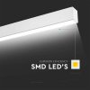 LED lineáris süllyesztett lámpa 40W, 3500lm, fehér, 0-10V szabályozható, SAMSUNG chip, 4000K