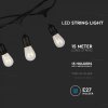 LED láncfény, IP65 + 15 x E27 LED izzó gratis!