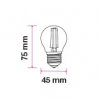 LED izzólámpa E14, 4W, 400lm, P45, 2700K/2-PACK!