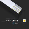 LED lineáris függesztett lámpatest 40W, 3270lm, SAMSUNG chip, fekete/2-PACK!