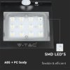 LED napelemes lámpa mozgás érzékelővel 1,5W, 220lm, Ip65, fekete/2-PACK!