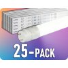LED cső T8 18W, 1850lm, G13, Nano műanyag, 120cm/25-PACK!