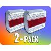 Hátsó 14xLED teherautó lámpa, 12V, bal vagy jobb oldali vagy jobb oldali/2-PACK! [L1070-BL]