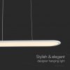 Design függő LED lámpa 24W, 3000lm, fehér
