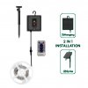 Szett LED szalag 5m + napelem + távirányító, IP67/2-PACK!