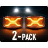 Első LED lámpa SPIDER + figyelmeztetés+pozíció 54W+1.5W+12W, 12/24V, IP67/2-PACK + ajándék 🎁! [L3436]