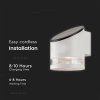 v tac 10395 v tac vt 1138 1w solar led garden light with photovoltaic panel white color 121 90 112 5mm 3000k ip54 10395 c20
