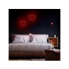 Forever Light Neon LED dekoráció - piros szív, 3xAA/USB