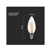 RETRO LED FILAMENT IZZÓ E14, 4W, 400LM, GYERTYA, DIMMÁLÓ