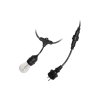 LED láncos lámpa 10m+10x izzó E27 1W, 80ml, fekete [LG-3/10M/E27/3]