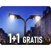 LED napelemes utcai lámpa 6W, 800lm, 6000K, 1+1 gratis!