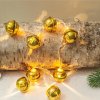 LED karácsonyi haranglánc, 10x LED, arany, 1,5 m, 2xAA [1V272]