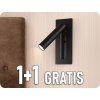 LED éjjeli lámpa 2W, 76lm, CREE CHIP, fekete, 1+1 gratis!