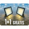 LED reflektor 50W, 4000lm, IP65, 110°, fekete, 1+1 gratis!