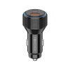 Autós töltő adapter PD QC 1x USB-A, 2x USB-C, 66W, fekete [GSM194957]