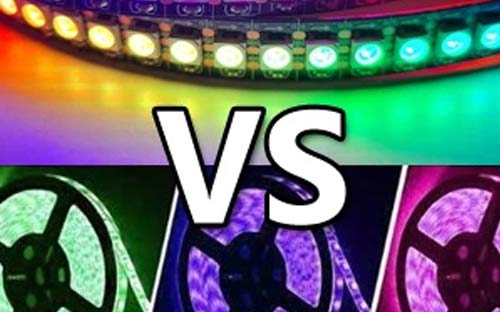 Rozdíl mezi RGB LED pásky a barevně digitálními (pixel) LED pásky