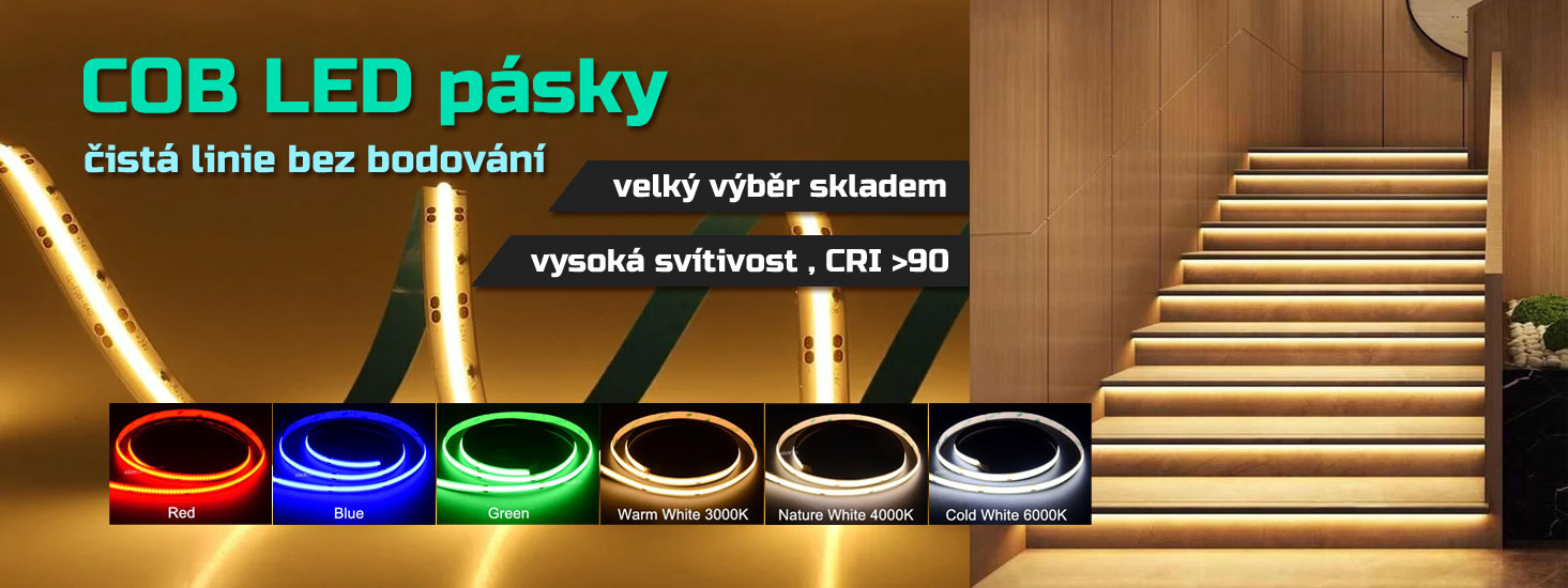 COB LED pásky skladem, vysoké CRI