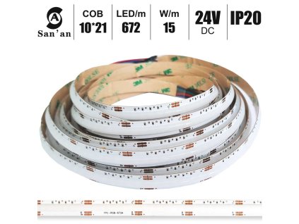 cob pasek 672 led rgb 24v