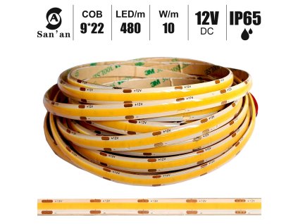 led pasek cob 480led 10w 12v ip65