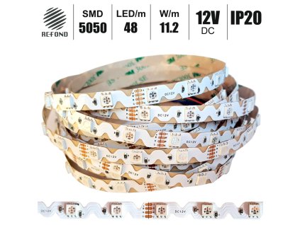 led pasek 5050 48led zig zag rgb 12v