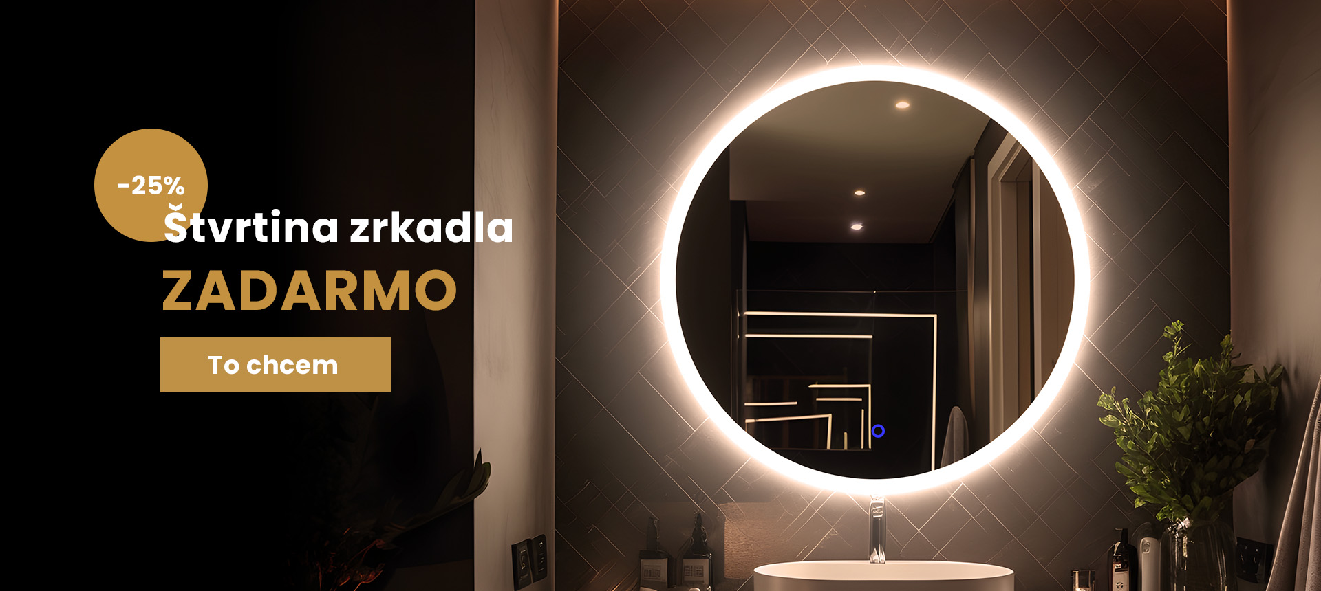 kruhove LED zrkadlo s podsvietenim